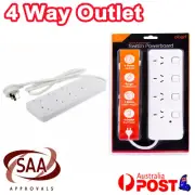 4 Way Outlet SURGE PROTECTOR INDIVIDUAL SWITCHES 1 METER 240V Power Board SAA AU