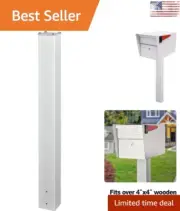Heavy-Duty Steel Mounting Post - Powder-Coated - Fits All Locking Mailboxes
