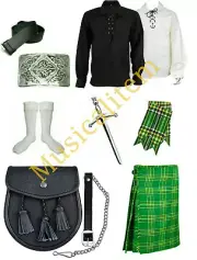 Men´s Traditional irish Scottish Highland (08) Pieces Kilt outfit