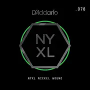 D'Addario NYXL Nickel Wound Electric Guitar Single String, .078