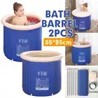 1/2PC Portable Ice Bath Folding Bathtub Inflatable Cold Therapy Hot Tub Spa 85cm