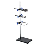 1Set Lab Stand Set 24" Laboratory Stand Support with Flask Clamp & Retort Ring
