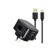 Sansai USB AC Charger with Type-C Cable 1.2M Cable - 2.1A Support