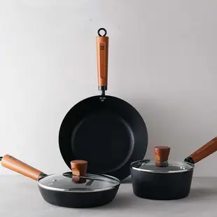 【JIA品家】家嚐 MIT台灣製造 日本陶瓷塗層 迷你不沾鐵鍋 深煎鍋24cm