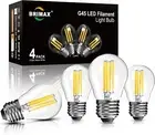 4Pack LED Light Bulbs E27 4W 6W Base Glass Globe Bulbs Dimmable for String Light
