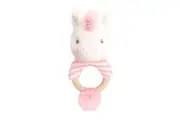 Keeleco 14cm Nursery Plush Unicorn Ring Rattles Soft Animal Toy Kids Children 0m
