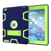 MCC Stylish Shockproof iPad mini 1 2 3 Case Cover Heavy Duty Kids Apple [Blue+Green]