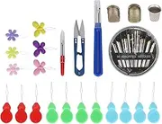 Efficient Needle Threader Set, Needle Threading Tool for Multiple Sizes, Versatile Stitch Remover, Stitch Remover for Seam