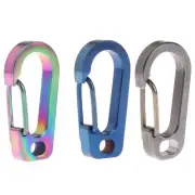 Outdoor Camping Tool Carabiner Keychain Spring Flat Hole D Flashlight Buckle