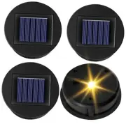 4 Pack Solar Lights Replacement Top, (Top Size 3.15 4pc 3.15 in Warm White