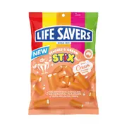 Lifesavers Peaches and Cream Sherbert Fizz Stix Gummy Candy Lollies Bag 200g