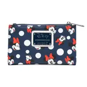 Loungefly Disney Minnie Mouse Polka Dots Navy Zip Purse Wallet