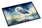 Blue Heron Under the Moonlight Doormat Front Door Mat Indoor Outdoor Rugs for