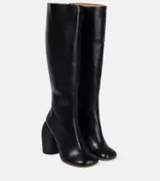 [Off-White] Off-White Leather knee-high boots AU 4 black