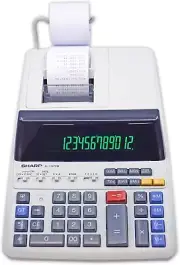 Large 12-Digit Heavy Duty Printing Calculator with Calendar & Clock Function
