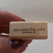 Stampin' Up! You Take The Cake Rubber Stamp Lowercase Print Wood New