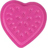 Oshhni 100Pcs Eyelash Extension Glue Tray Eyelash Drop Tray Heart Shape Grafting Eyelashes Tray with Base Flower Girl Home, rose pink