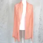 100% Viscose Coral and White Scarf/Wrap 75" x 28" (NWT)