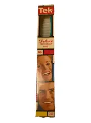 Tek Deluxe Vintage Toothbrush Hard Bristle Green Teal Pop Art Box NOS 70s Prop