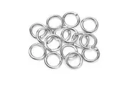 100pcs Silver Strong No Fade 304 Stainless Steel Open Split Jump Rings Connector Loop