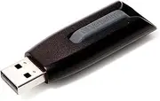 Verbatim 32GB Store 'n' Go V3 USB 3.0 Flash Drive, Black/Gray 49173