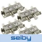 4 Pack 4-Way F-Type TV Antenna Aerial Splitter 5-2400MHz Power Pass Foxtel