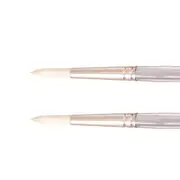 2x Jasart Interlocking Size 8 Acrylic Craft Paint Round Brush Fine Hog Bristle