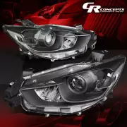 PAIR BLACK CLEAR SIDE PROJECTOR HEADLIGHT HEAD LAMPS FOR 2013-2016 MAZDA CX5 (for: Mazda)