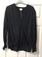 Seed Heritage Deep Navy Long Sleeve Blouse Top - 8 NEW $99.95