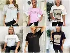 Womens Ladies Short Sleeve 'Paris A La Mode' Slogan Printed T-shirt Tee Tops
