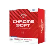 Callaway Golf Chrome Soft 2024 Golf Balls (White, Triple Track (Buy 3 Get 1 Free
