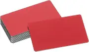 sourcing map 12 Pcs Blank Name Plates, 2.8 x 1.6 Engraved Metal Name Plate Laser Strong Adhesive Nameplate Anodized Aluminium Custom Blank Plates for Signs DIY Crafts, Red