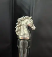 Cool Horse with Flowing Mane Pewter & Rubber Wine Bottle Stopper