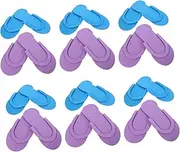 HONITANO 12pairs Reusable Pedicure Slippers Random Colors Lightweight Flops for Salon Spa and Home Use Soft and Elastic Convenient Sanitary Footwear for Guests