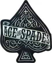 Sticker - Motorhead Ace Of Spades Silver And Black 4.25" x 5.25" Die Cut #5970