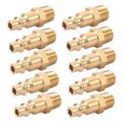 10 Pcs Brass 4 NPT Male Quick-Connect Adapter Plug Air Tool Fitting