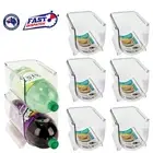 6pk Stackable Fridge Bottle Holder Organiser Wine Drink Kitchen Storage Rack AU
