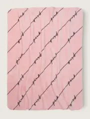 Victoria's Secret PINK Cozy-Plush Blanket Pink Logo 60"x50" New Sealed