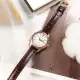 【CITIZEN 星辰】簡約優雅 機械錶 日期 藍寶石水晶玻璃 壓紋真皮手錶 白x玫瑰金框x褐 29mm(PD7152-08A)