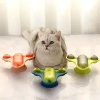 在飛比找momo購物網優惠-【寵物愛家】新爆款飛機造型旋轉眩暈漏食貓咪玩具2入組(貓咪玩