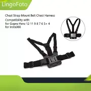 Chest Strap Mount Belt Chest Harness for Gopro Hero 12 11 9 8 7 6 5 for Insta360