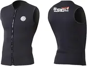 Dizokizo Men Women Wetsuit Top 3mm Thermal Sleeveless Neoprene Diving Vest for Canoeing Surfing Kayaking Sauna Swimsuit