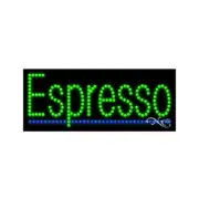 NEW “ESPRESSO" UNDERLINE 27x11 SOLID & ANIMATED LED SIGN w/CUSTOM OPTIONS 20161