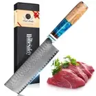 Damascus Steel Kitchen Chef Knife Nakiri Knife Meat Cleaver Cooking Knife AU