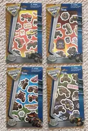 Lot of 4 Monster Jam Sticker Books Grave Digger El Toro Loco BNew Planner Addict