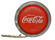 VINTAGE ULTRA RARE TOY MEXICAN GENUINE YO-YO COCA COLA RUSSEL SUPER