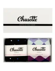 [Chusette] Men's Socks Gift Pack. Patterned Fashion Style