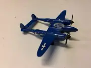 3" x 4.25" Plastic Model P-38 Lightning Toy Airplane WWII Fighter Built 1/144