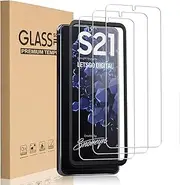 [3 Pack] for Samsung Galaxy S21 Screen Protector, 9H Hardness Premium Tempered Shatterproof Glass Screen Protector Case Friendly Film for Samsung Galaxy S21 (2021)
