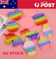 Push Pop Rainbow Bubble Toy Sensory Stress Relief Pop It Toy Game Value Pack